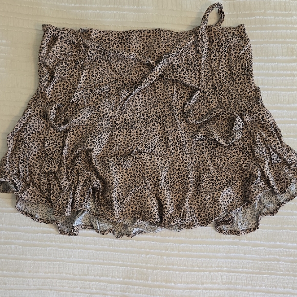 Leopard Print Ruffle Skort - Picture 1 of 3